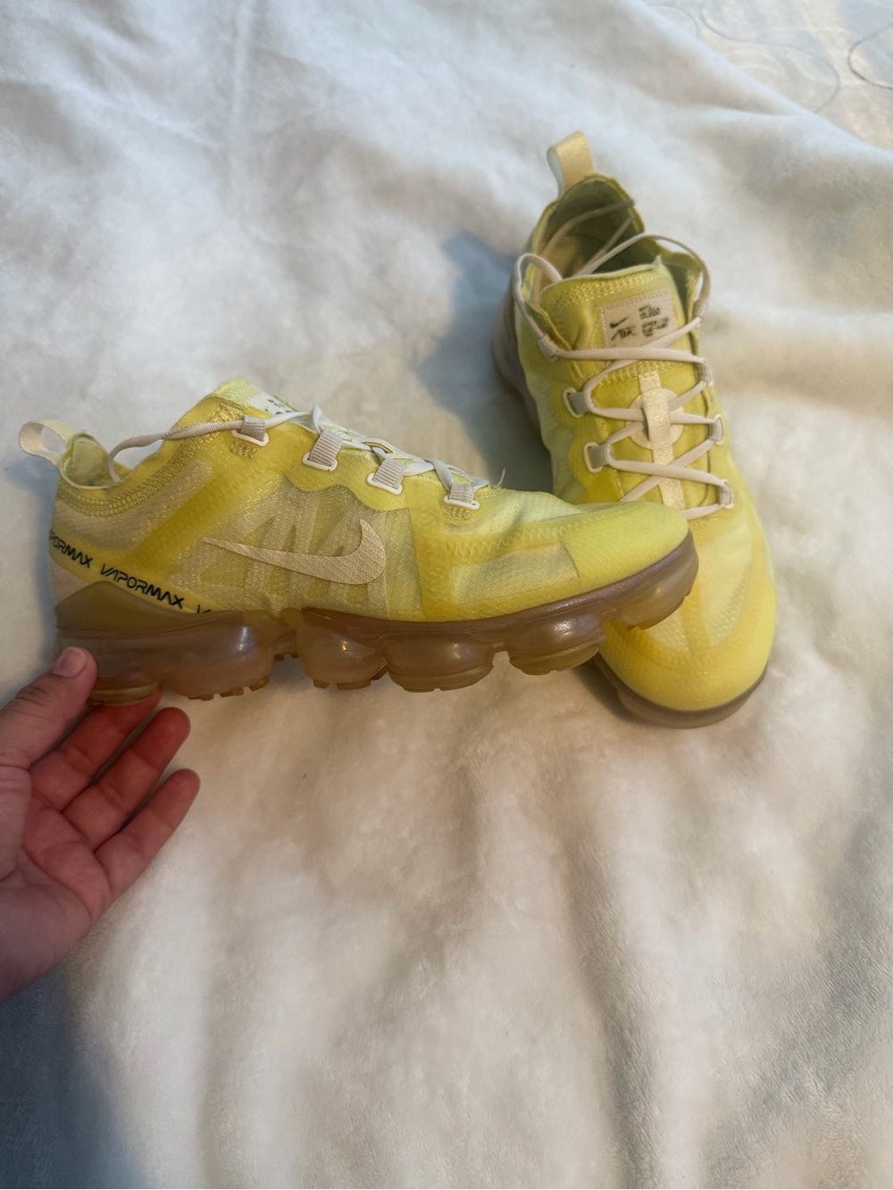Nike women Yellow and Cream VaporMax Sneakers